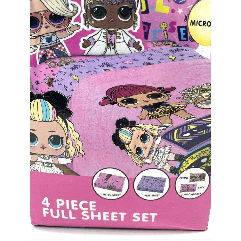 LOL Surprise! FULL Microfiber Sheet Set Soft Remix Super Soft 4 Piece Set‎ NEW